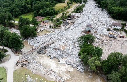 En été 2024, une tempête a causé de nombreuses destructions dans des régions entières de Suisse